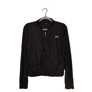 TLF $48 Perforated Mesh Maddox Jacket Black Active Lightweight Medium